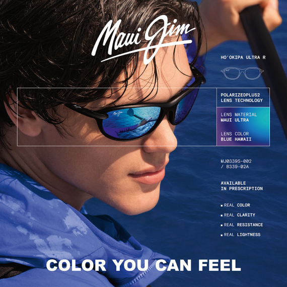 Person with Maui Jim frames
