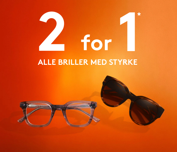 2 for 1 | Lige nu du to briller til én brilles pris - Profil Optik